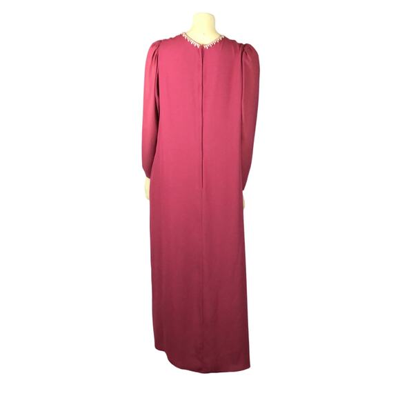 American Vintage USA 50's pink long dress pears around neckline size medium - Picture 4 of 12